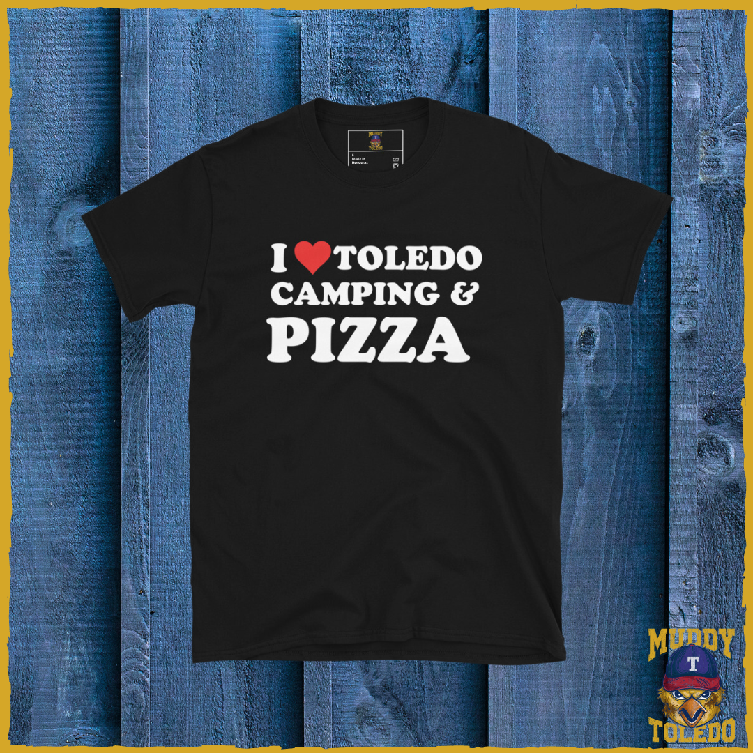 I Love Toledo, Camping, and Pizza Short-Sleeve Unisex T-Shirt