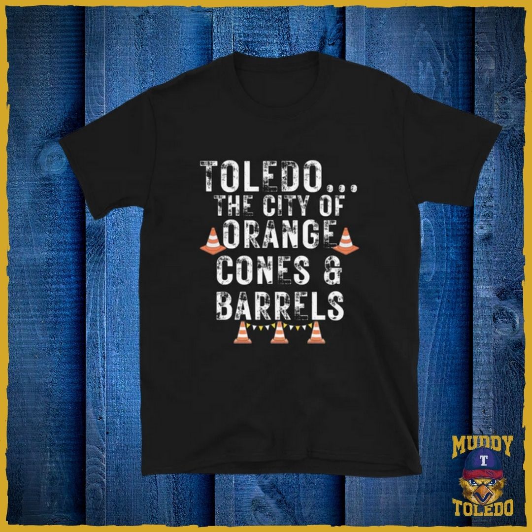 Toledo, the city of Orange Cones and Barrels Short-Sleeve Unisex T-Shirt