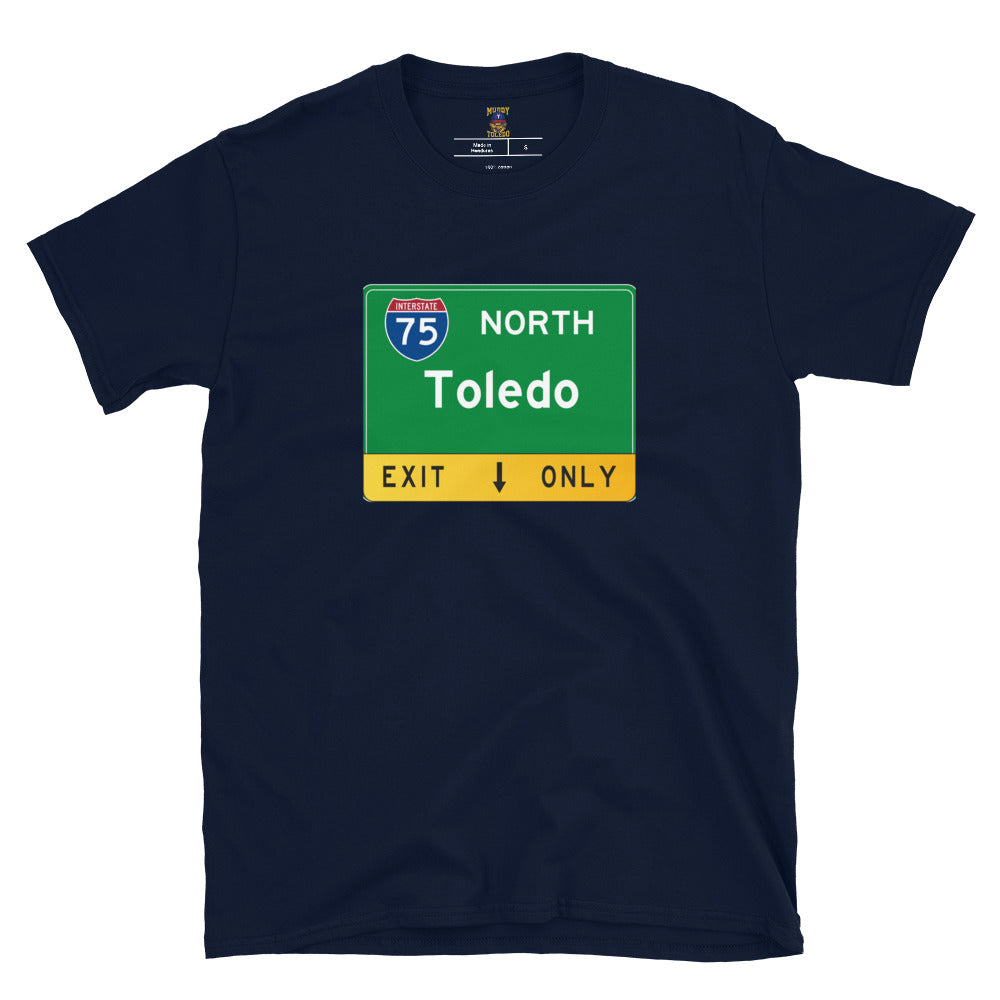 Toledo Highway Exit Sign Short-Sleeve Unisex T-Shirt