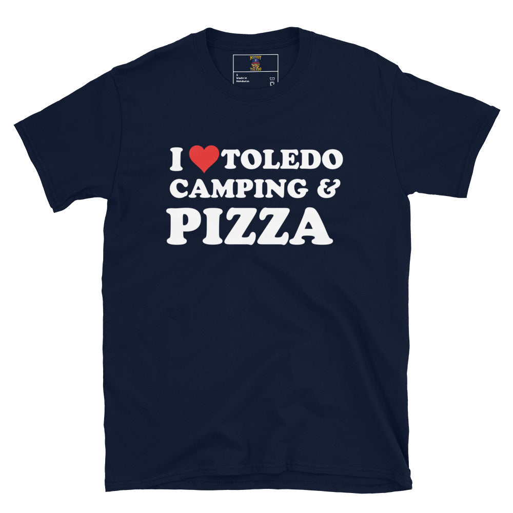 I Love Toledo, Camping, and Pizza Short-Sleeve Unisex T-Shirt