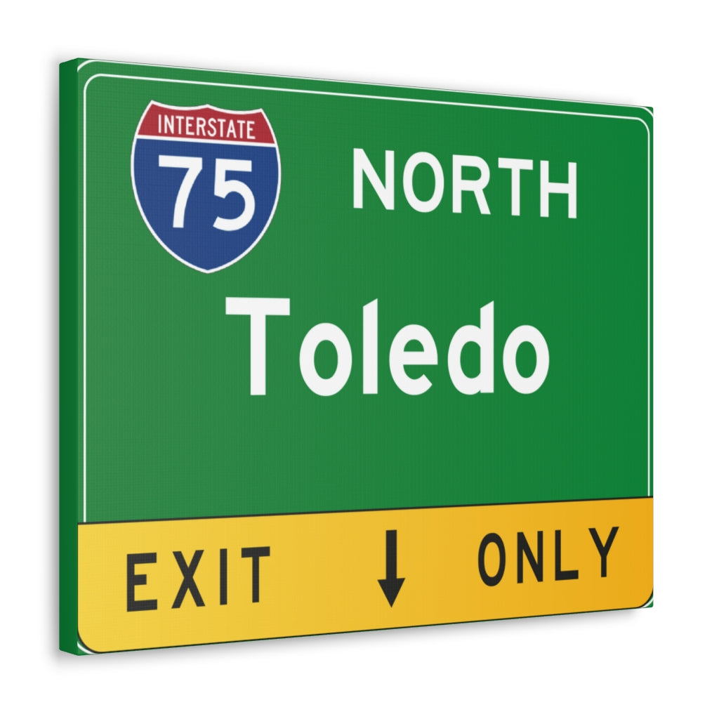 Toledo I75 Exit Canvas Sign