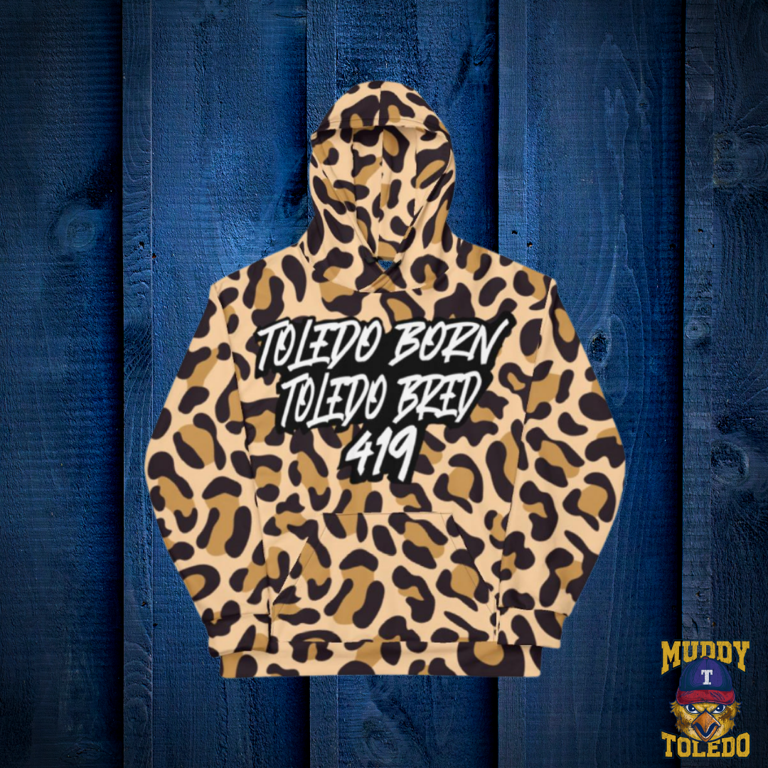 Toledo Born Toledo Bred Leopard Print Unisex Hoodie