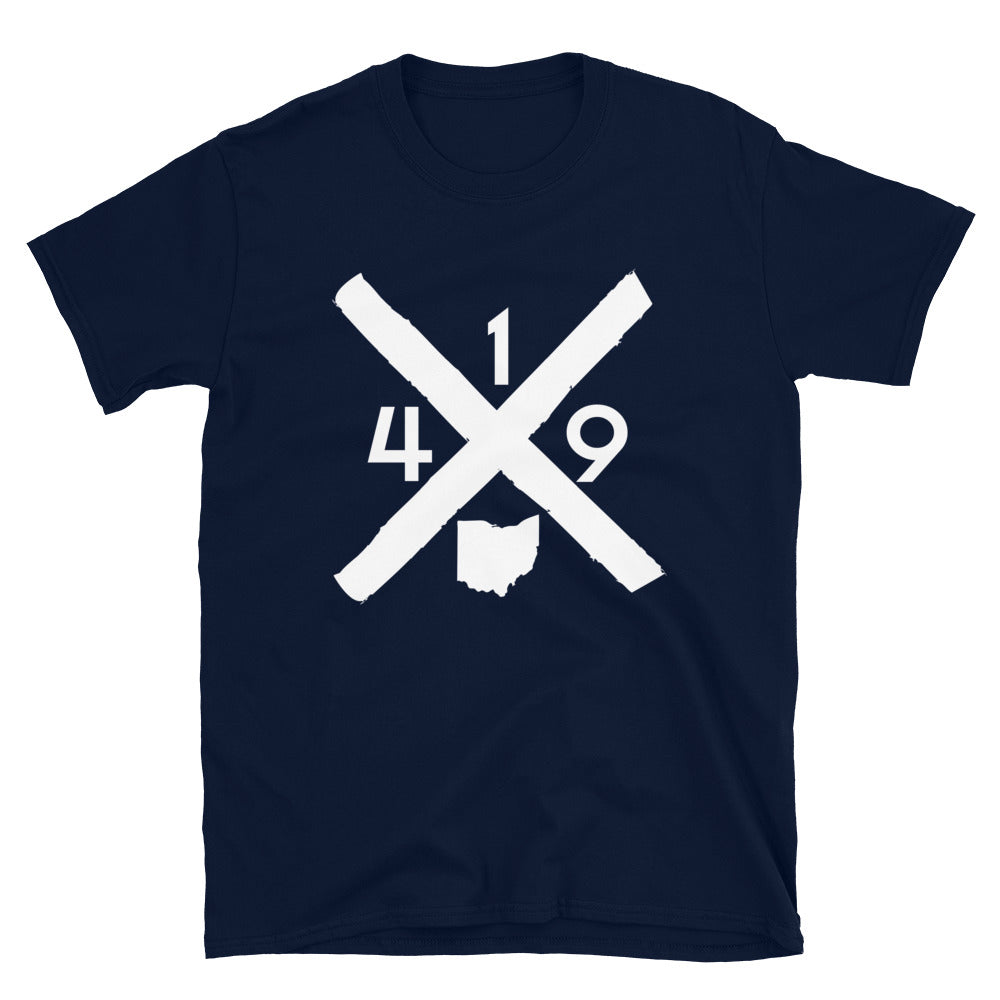 419 Crossed T-Shirt with the State of Ohio